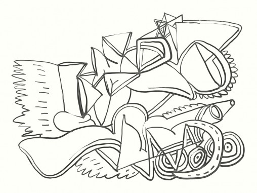 Abstract colouring sheet