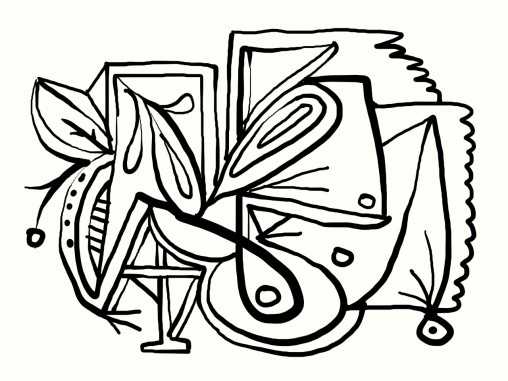 Abstract colouring sheet