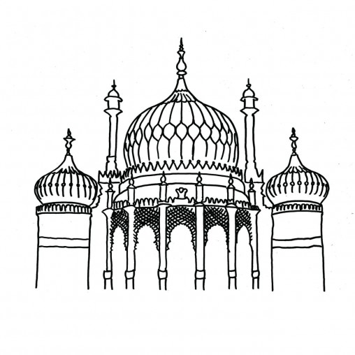 Brighton Pavilion colouring sheet