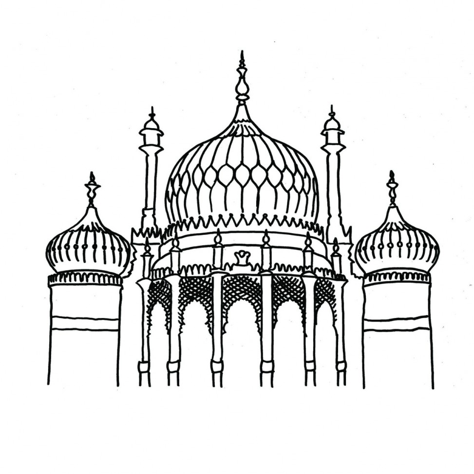 Brighton Pavilion colouring sheet