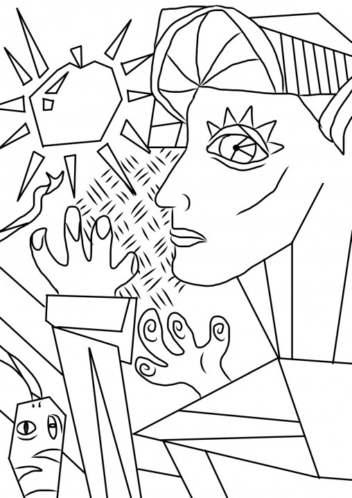 Eve colouring sheet