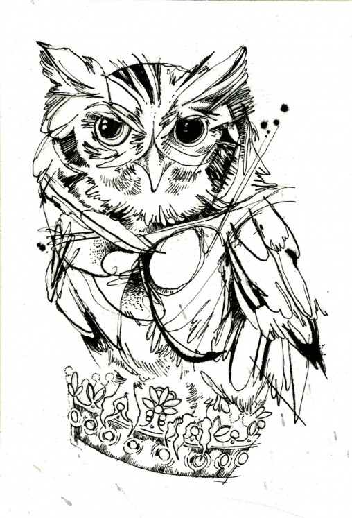 Owl colouring sheet