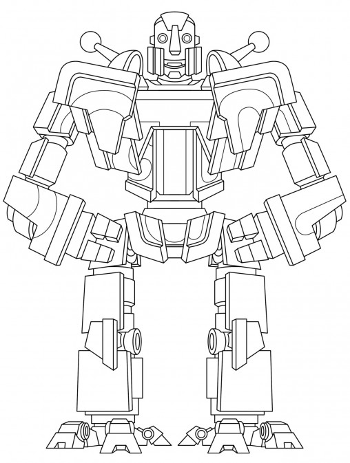 Robot colouring sheet