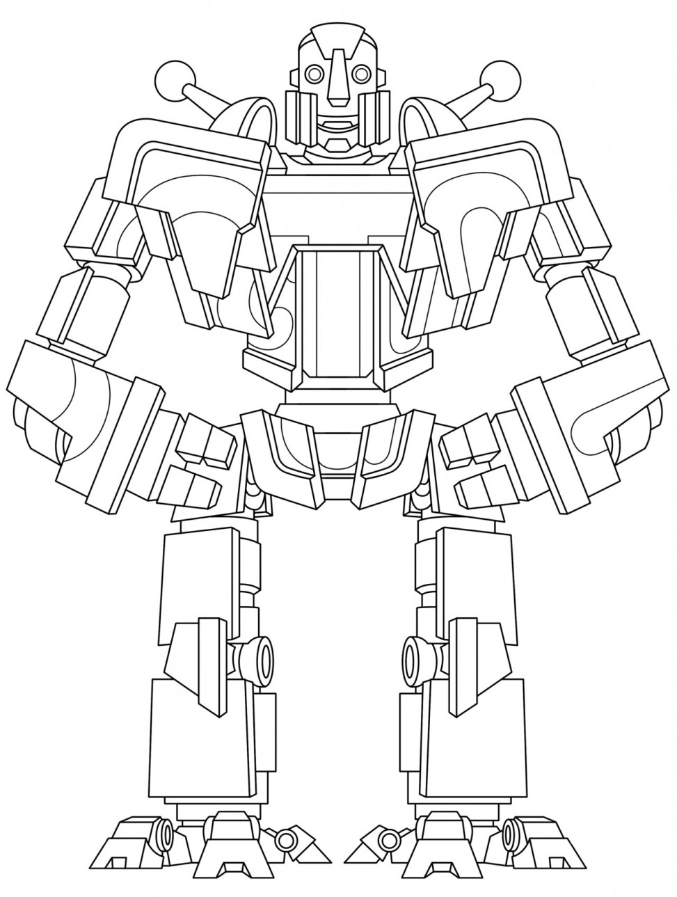 Robot colouring sheet